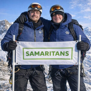 Sponsor Lake Yard's Archie and Ryley on their Snowdon Climb for Samaritans