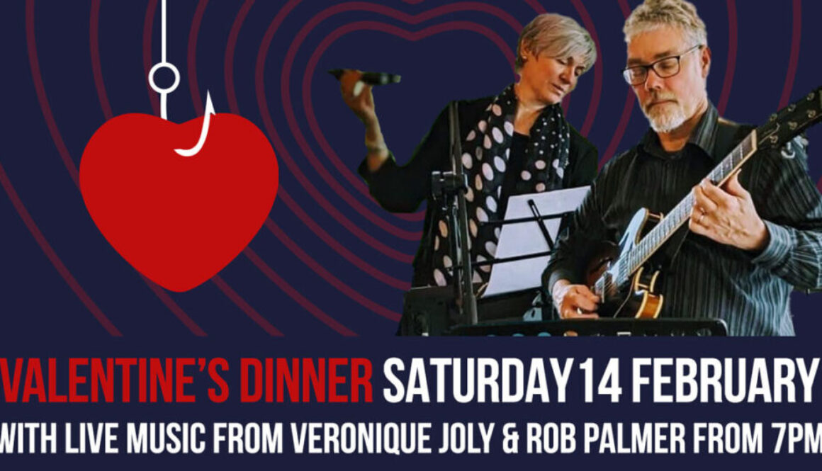 Join us at Lake Yard on Saturday 14 February for a Valentine's Dinner with live music from Veronique Joly & Rob Palmer from 7pm